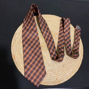 Giorgio Armani Plaid Business Casual Dress Silk Tie